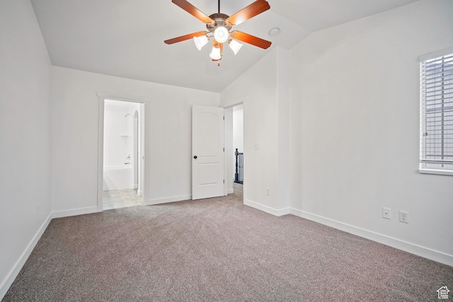 1563 N 450 E, North Ogden, UT 84404 - unfurnished bedroom with lofted ceiling, carpet, baseboards, and connected bathroom