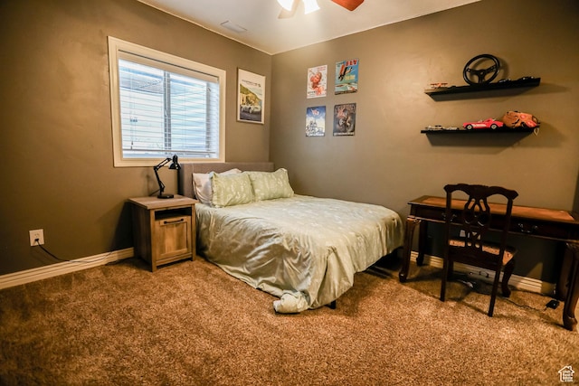 2817 S 1415 W, Syracuse, UT 84075 - bedroom featuring carpet flooring, baseboards, and ceiling fan