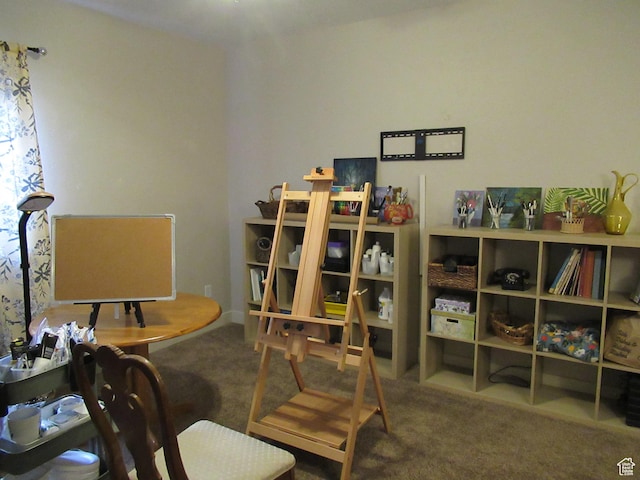 office featuring carpet flooring