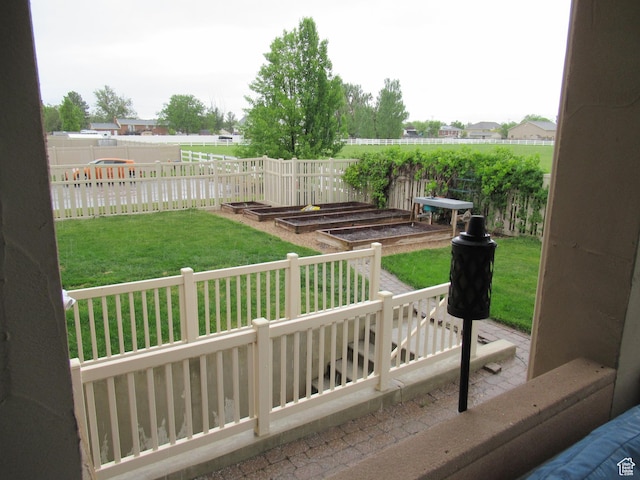 view of patio / terrace with a garden