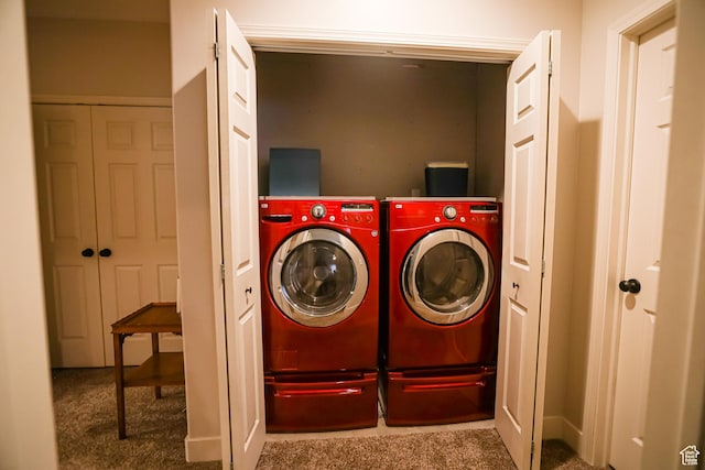 2817 S 1415 W, Syracuse, UT 84075 - washroom with washing machine and clothes dryer and carpet flooring