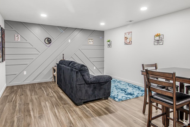 2994 S Tangent Peak Rd, Magna, UT 84044 - living room featuring baseboards, wood finished floors, and recessed lighting