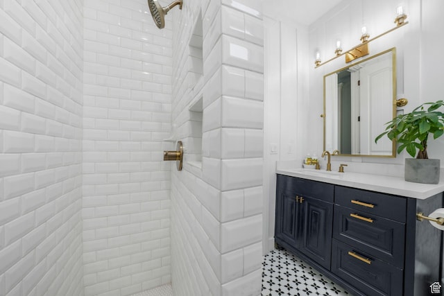 5982 N Rollins Ranch Rd W, Mountain Green, UT 84050 - bathroom with a tile shower and vanity