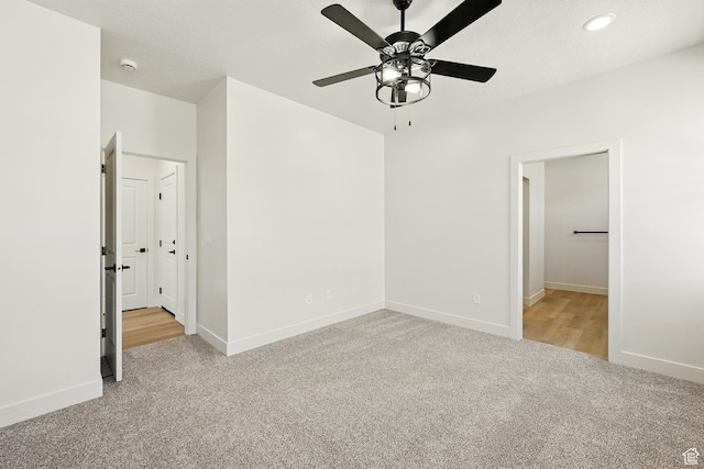 732 S Liberty Dr S, Cedar City, UT 84720 - unfurnished bedroom featuring carpet, baseboards, recessed lighting, and a ceiling fan