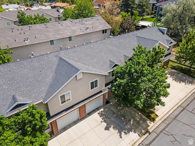 aerial perspective of suburban area