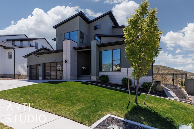 modern home with driveway
