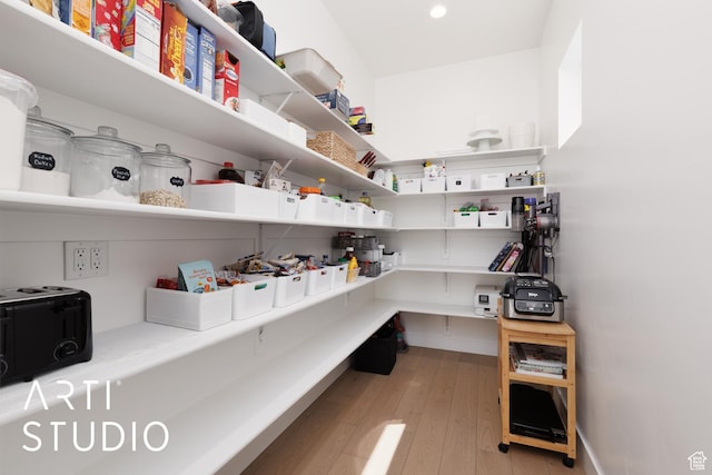 view of storage area