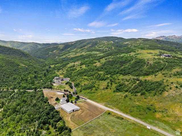 2333 S Falcon Way, Huntsville, UT 84317 - drone / aerial view of a mountain backdrop and a forest