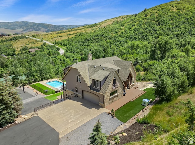 2333 S Falcon Way, Huntsville, UT 84317 - view from above of property featuring a forest and a pool