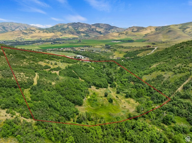 2333 S Falcon Way, Huntsville, UT 84317 - view of property location with property parcel outlined and a mountainous background