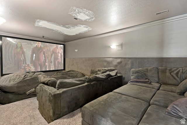 2333 S Falcon Way, Huntsville, UT 84317 - carpeted home theater room featuring ornamental molding