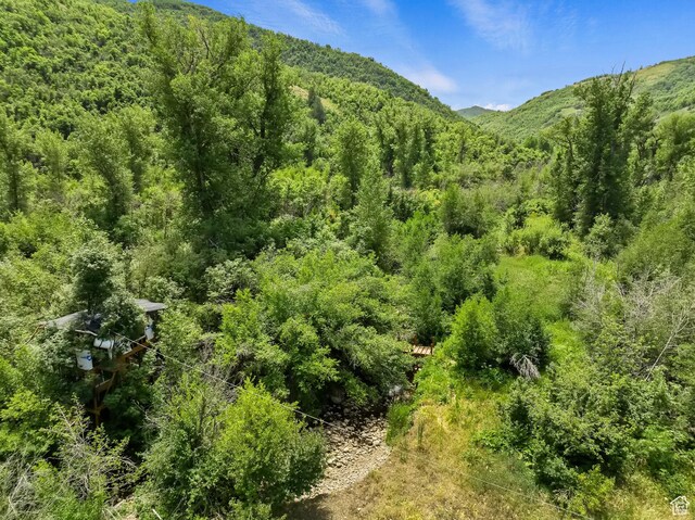 2333 S Falcon Way, Huntsville, UT 84317 - aerial view of a mountainous background and a heavily wooded area