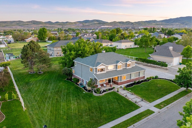 2859 W Country Classic Dr, Bluffdale, UT 84065 - aerial view at dusk of a mountain view and a residential view