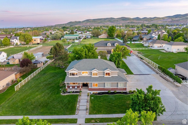 2859 W Country Classic Dr, Bluffdale, UT 84065 - aerial view at dusk of a residential view and a mountain view