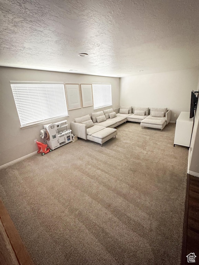 1154 S 1430 E, Provo, UT 84606 - living area featuring carpet flooring, a textured ceiling, and baseboards