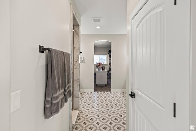 2201 S 380 W, Richfield, UT 84701 - bathroom featuring baseboards, a shower, and recessed lighting