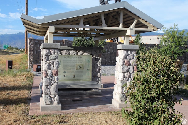 920 W Stonehaven Dr, North Salt Lake, UT 84054 - view of home's community with a mountain view and a gazebo