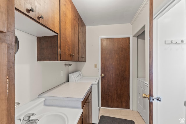 3647 Maple Creek Rd N, Franklin, ID 83237 - laundry room with washer / dryer and light tile patterned flooring