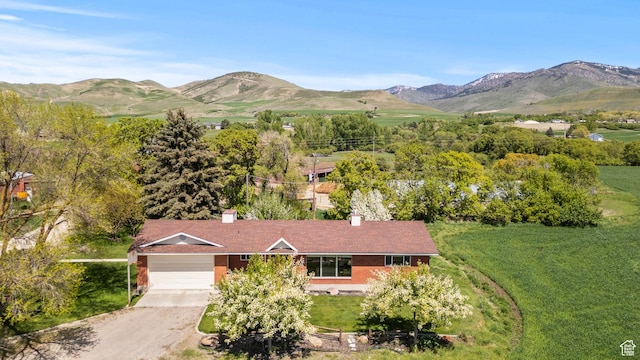3647 Maple Creek Rd N, Franklin, ID 83237 - aerial view of property and surrounding area featuring mountains