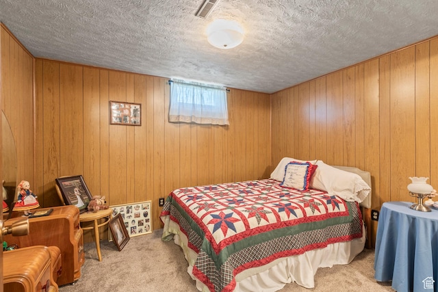3647 Maple Creek Rd N, Franklin, ID 83237 - carpeted bedroom with a textured ceiling and wooden walls