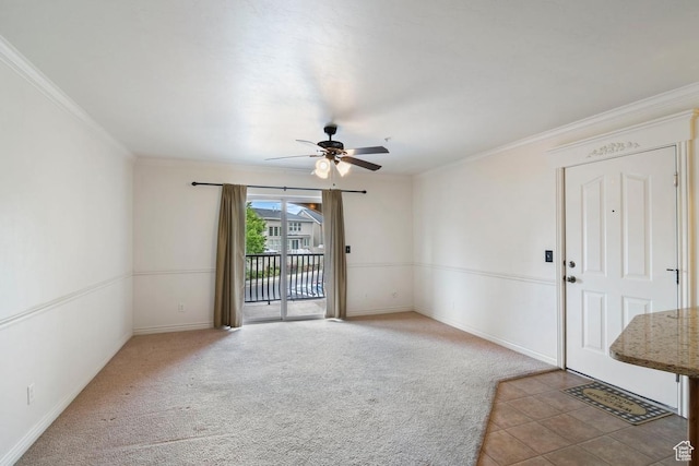 661 S 2220 W Unit 202, Pleasant Grove, UT 84062 - unfurnished room featuring ceiling fan, ornamental molding, carpet, and baseboards