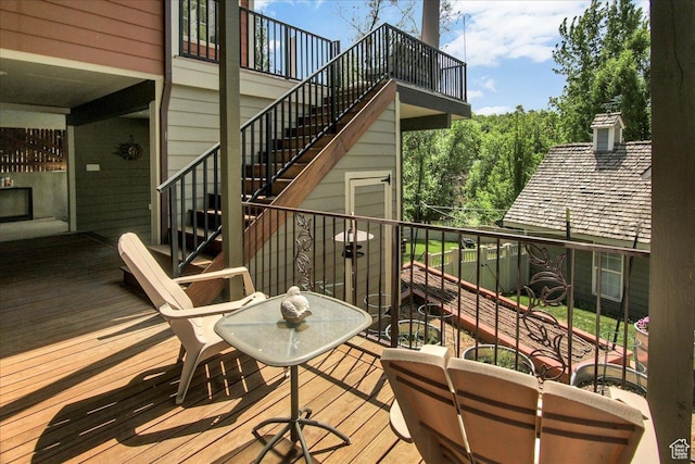875 E Burch Creek Holw S, South Ogden, UT 84403 - deck with stairway