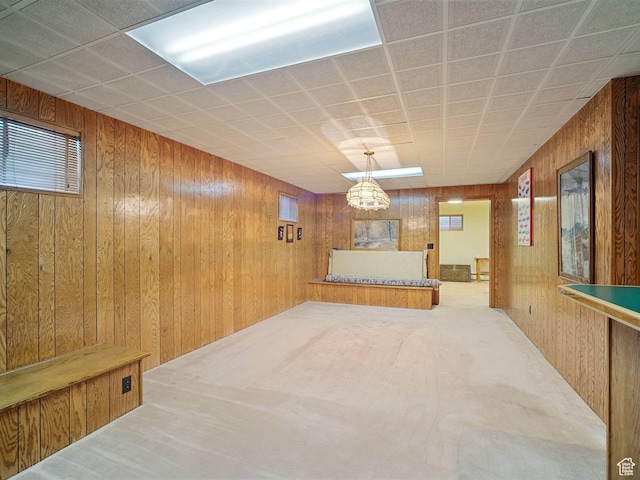 360 Crestview Dr, Park City, UT 84098 - hall with wooden walls and carpet floors