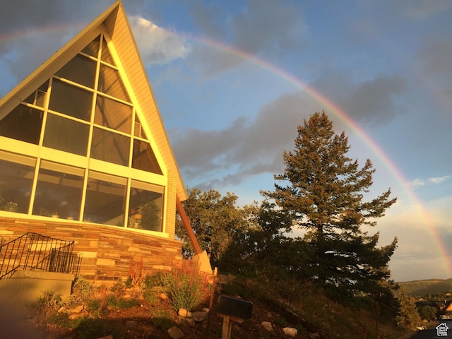 360 Crestview Dr, Park City, UT 84098 - view of property exterior featuring stone siding