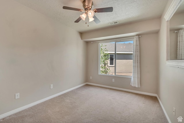 1524 W Napa Ave S, Bluffdale, UT 84065 - carpeted empty room with a textured ceiling, a ceiling fan, and baseboards