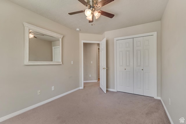 1524 W Napa Ave S, Bluffdale, UT 84065 - unfurnished bedroom featuring carpet flooring, baseboards, a closet, and ceiling fan