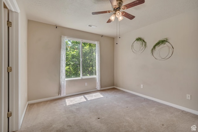 1524 W Napa Ave S, Bluffdale, UT 84065 - carpeted empty room with baseboards, ceiling fan, and a textured ceiling