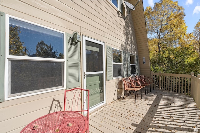 view of wooden deck