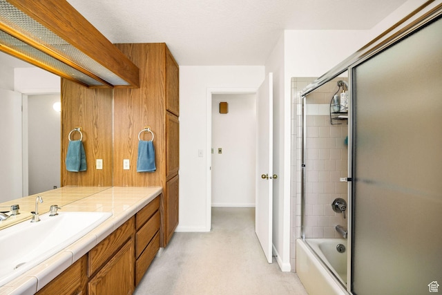 1729 N 1700 E, North Logan, UT 84341 - bathroom with shower / bath combination with glass door, vanity, and baseboards