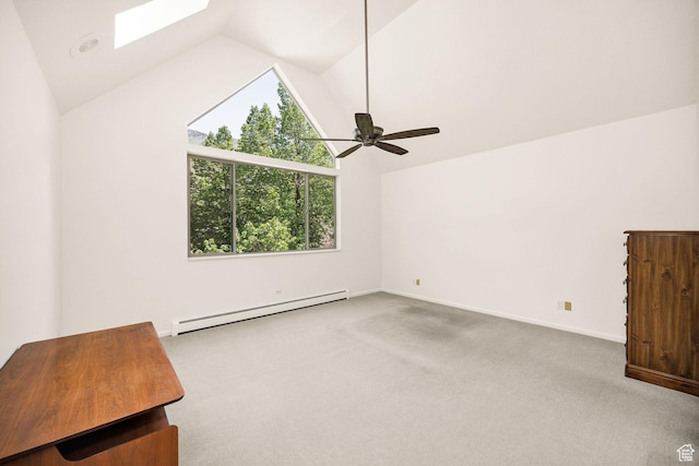 1729 N 1700 E, North Logan, UT 84341 - additional living space featuring baseboard heating, lofted ceiling, plenty of natural light, and carpet flooring