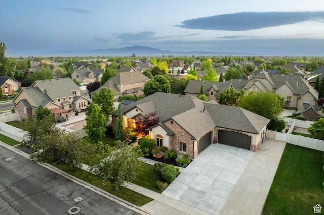 aerial view of residential area