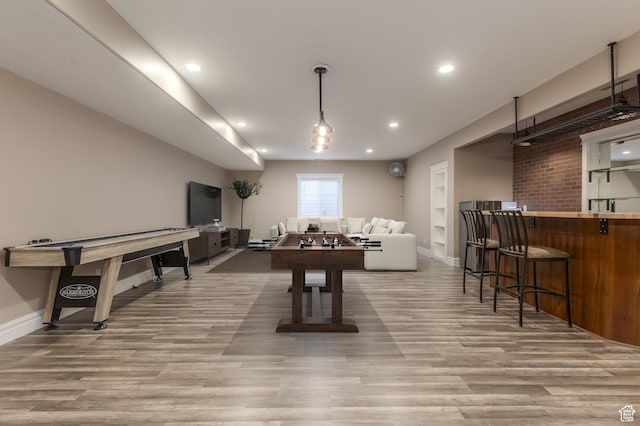 2378 S 550 W, Syracuse, UT 84075 - rec room featuring wood finished floors, baseboards, and recessed lighting