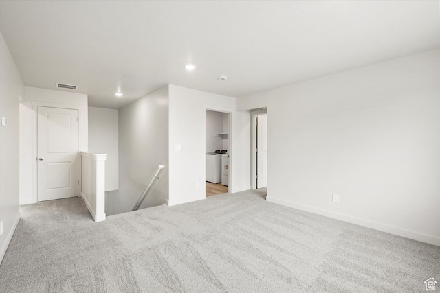 3457 S 3100 W Unit 174, West Haven, UT 84401 - carpeted empty room with washer / dryer and recessed lighting