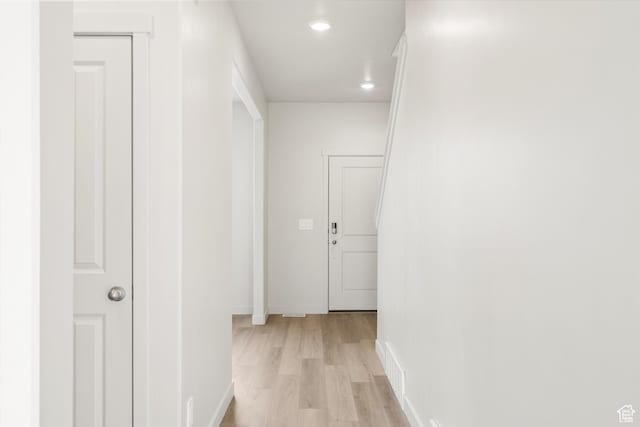3457 S 3100 W Unit 174, West Haven, UT 84401 - hallway featuring light wood finished floors and recessed lighting