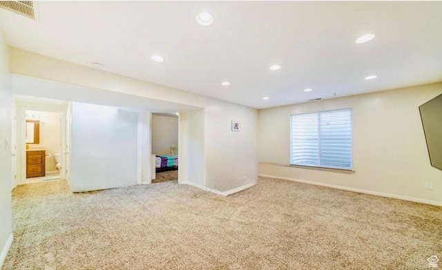 4382 N Pheasant Ridge Trl, Lehi, UT 84043 - below grade area with carpet, baseboards, and recessed lighting