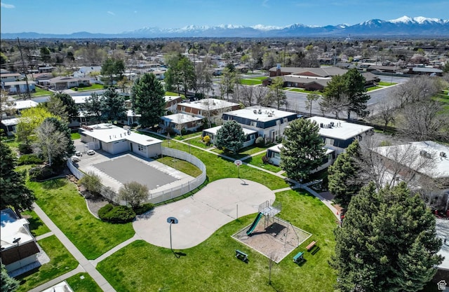 4318 S 1100 W Unit 34C, Salt Lake City, UT 84123 - aerial view of residential area featuring a mountain backdrop
