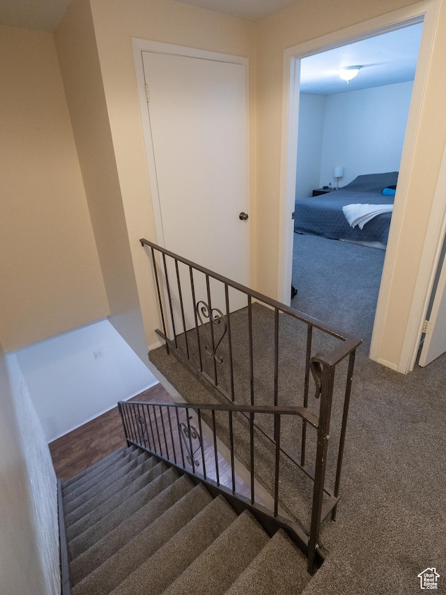 4318 S 1100 W Unit 34C, Salt Lake City, UT 84123 - staircase with carpet