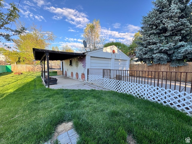 back of house with a patio