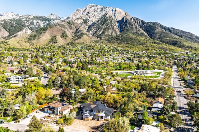 mountain view with nearby suburban area