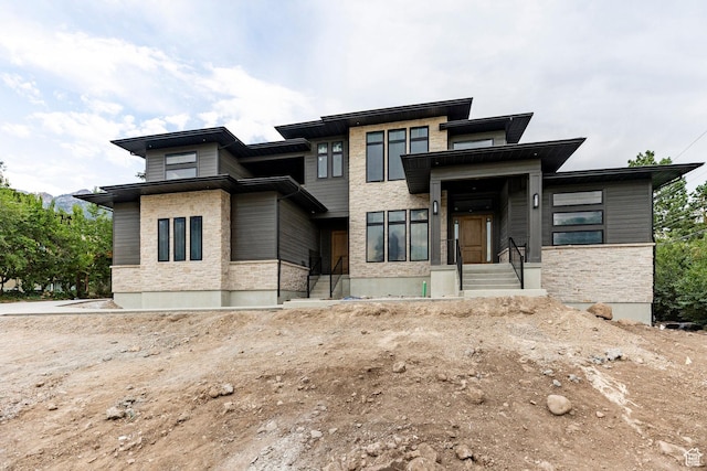 3756 E Hermes Dr, Salt Lake City, UT 84124 - prairie-style home featuring stone siding