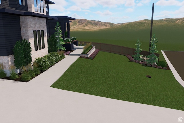 3756 E Hermes Dr, Salt Lake City, UT 84124 - view of yard featuring a mountain view