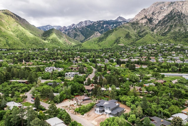 mountain view with nearby suburban area