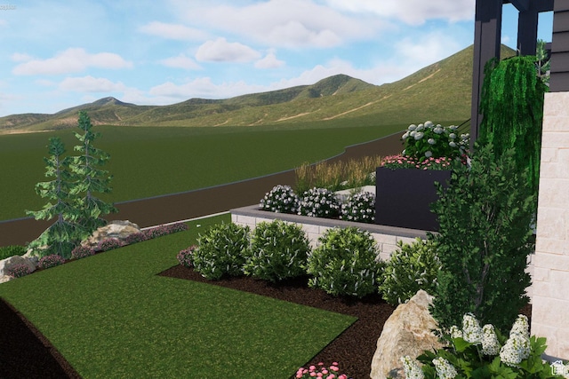3756 E Hermes Dr, Salt Lake City, UT 84124 - view of yard with a mountain view