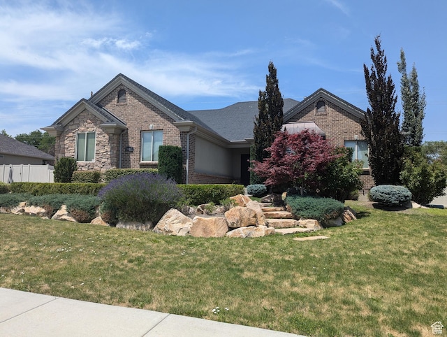 3312 W Country Bluff Rd Unit 5, South Jordan, UT 84095 - single story home featuring brick siding and a front yard