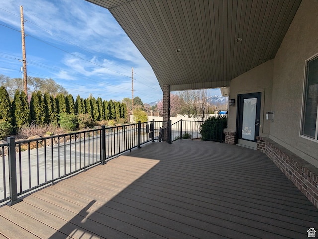 view of wooden terrace