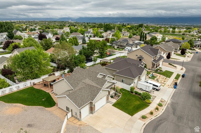 aerial view of residential area